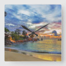 Suche nach tropischer sonnenuntergang wanduhren Sand