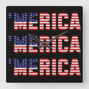 Suche nach amerika flagge wanduhren Rotes weißes und blau