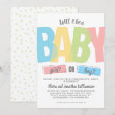 Suche nach gender reveal shower baby einladungen Babydusche