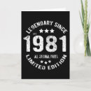 Suche nach made in 1981 karten Vintag