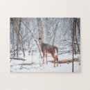 Suche nach rotwild puzzle Winter