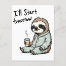 Suche nach funny sloth postkarten Träge