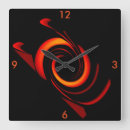 Suche nach feuer wanduhren Schwarz