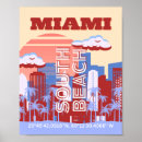 Suche nach miami beach poster Vintag