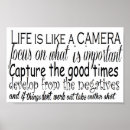 Suche nach das leben ist wie eine kamera poster Foto