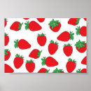 Suche nach niedliche erdbeeren poster Rot