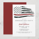 Suche nach feuerwehrmannes einladungen Dünne rote linie