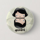 Suche nach zeichen des tierkreises buttons Zwillinge