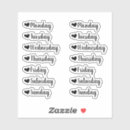 Suche nach wochentage aufkleber Niedlich