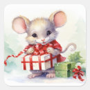 Suche nach weihnachtsmaus aufkleber Aquarell