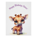 Suche nach baby giraffe poster Aquarell