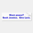 Suche nach frieden autoaufkleber Gerechtigkeit