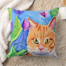 Suche nach orange katze kissen Aquarell