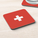 Suche nach schweizer flagge untersetzer Rot