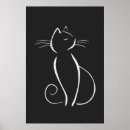 Suche nach schwarz weiße katze poster Abstrakt