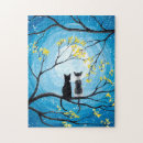 Suche nach katze und mond puzzle Vollmond