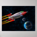 Suche nach retro rakete poster Cartoon