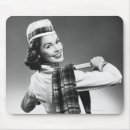 Suche nach vintager hut mousepads Betrachten der kamera