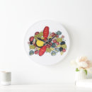 Suche nach meeresfrüchte wanduhren Garnelen