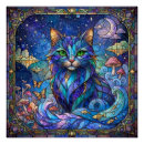 Suche nach blaue katze poster Für sie