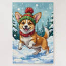 Suche nach hund im schnee puzzle Welpe