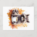 Suche nach raccoon postkarten Herbst