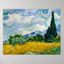 Suche nach weizenfeld mit zypressen poster Van gogh