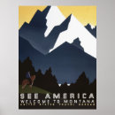 Suche nach montana staat poster Retro