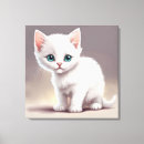Suche nach weiße katzen leinwandbilder Niedlich