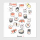 Suche nach kuchen zu essen aufkleber Sushi
