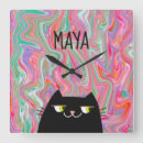 Suche nach künstlerische katzen wanduhren Cartoon