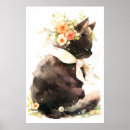 Suche nach der schwarzen katze poster Illustration