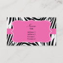 Suche nach rosa schwarzer zebra visitenkarten Zebradruck