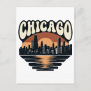 Suche nach vintage chicago postkarten Skyline