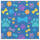 Suche nach hund und knochen stoffe Blau