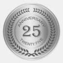 Suche nach 25 jahrestag aufkleber Silber