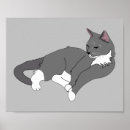 Suche nach graue katze poster Blau