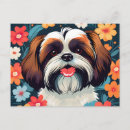 Suche nach shih tzu hunde postkarten Blume