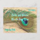 Suche nach pfau save the date postkarten Modern