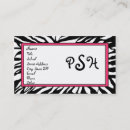 Suche nach monogramm zebra visitenkarten Zebradruck