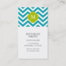 Suche nach grüner streifen mit monogramm visitenkarten Für sie