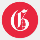 Suche nach g monogram aufkleber Weiß