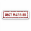 Suche nach just married aufkleber Flitterwochen