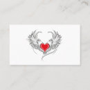Suche nach herz flügel visitenkarten Liebe