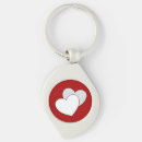 Suche nach zwei herzen schlüsselanhänger Rot