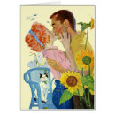 Suche nach blauer stuhl postkarten Katze