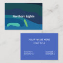 Suche nach nordlichter visitenkarten Alaska