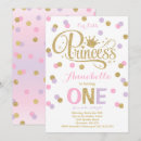 Suche nach prinzessingeburtstags party einladungen Rosa und gold