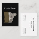 Suche nach der koala visitenkarten Australie