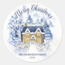 Suche nach weihnachts hütte aufkleber Aquarell